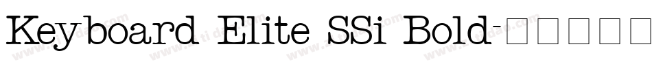 Keyboard Elite SSi Bold字体转换